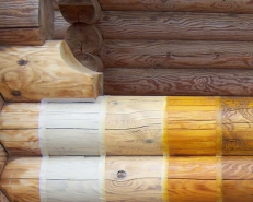 Покраска деревянного дома или сруба
